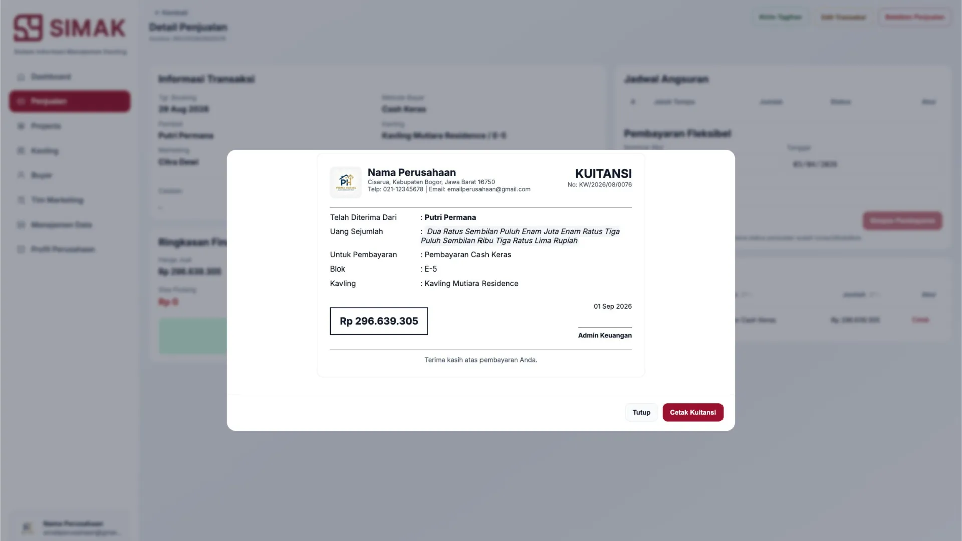 Sistem Manajemen Properti Kavling13