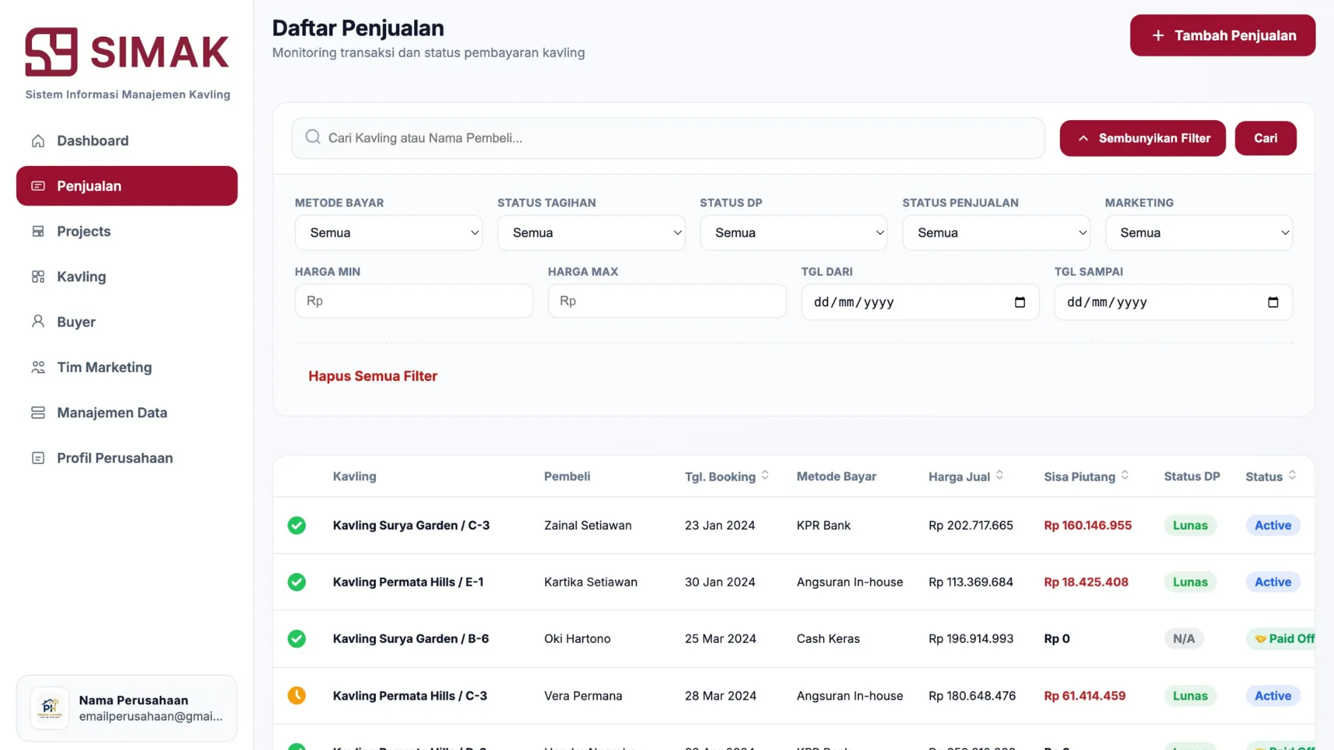 Sistem Manajemen Properti Kavling4